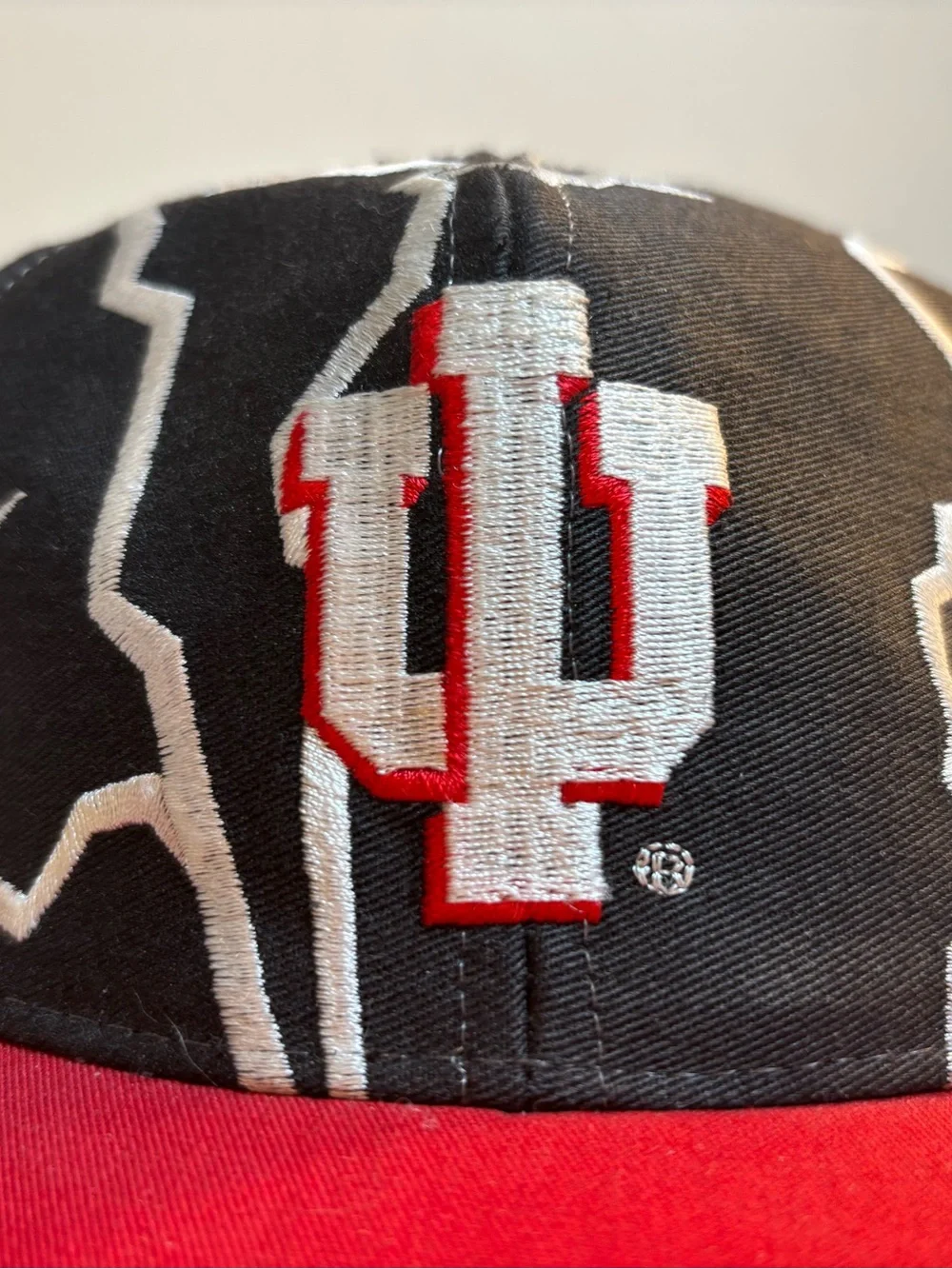 Indiana Hoosiers Black & Red Snapback Cap